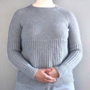 Banana Republic Light Blue Italian Yarn Long Sleeved Knit Winter Sweater